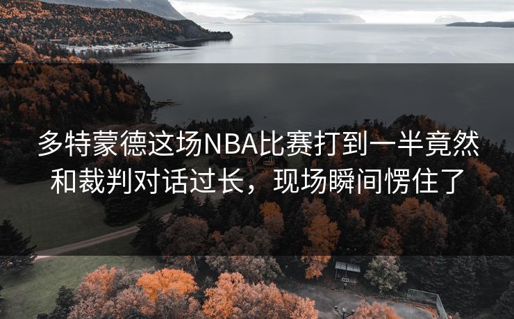 多特蒙德这场NBA比赛打到一半竟然和裁判对话过长，现场瞬间愣住了